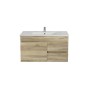 Berge White Oak Wall Hung 750 Cabinet Only